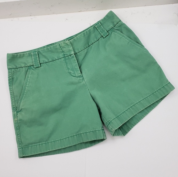 j crew green shorts